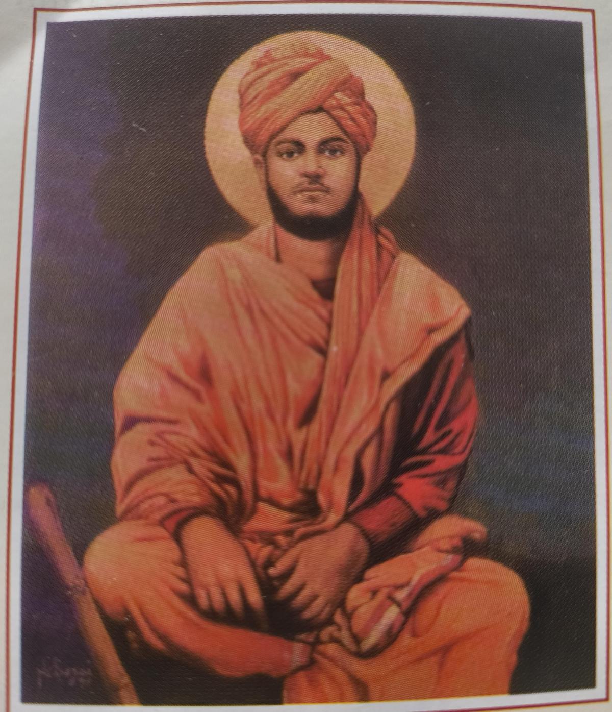 कलाकार एन.सी.देसाई द्वारा चित्रित स्वामी विवेकानन्द का चित्र। 