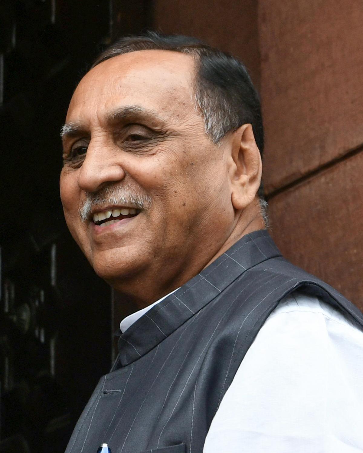(File Photo) Former Gujarat Chief Minister Vijay Rupani. 
