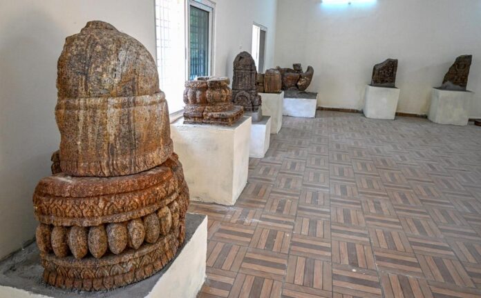The excavated remains on display at the newly built Interpretation Centre at the 3rd century BC Buddhist site of Thotlakonda in Visakhapatnam. The centre, developed to showcase artefacts and explain the site’s historical significance as an ancient monastic complex overlooking the Bay of Bengal, is set to be opened to the public soon.